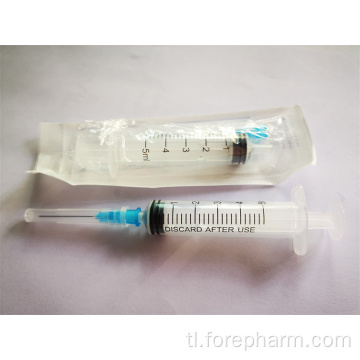 5ml sterile hydrodermic disposal syringes na may luer slip